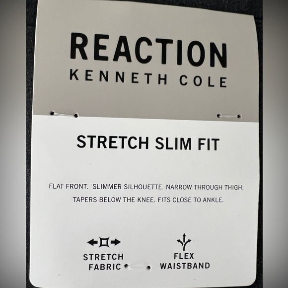 Kenneth Cole Reaction- Stretch Slim Fit Pants - 36x32 - charcoal - Picture 4 of 4